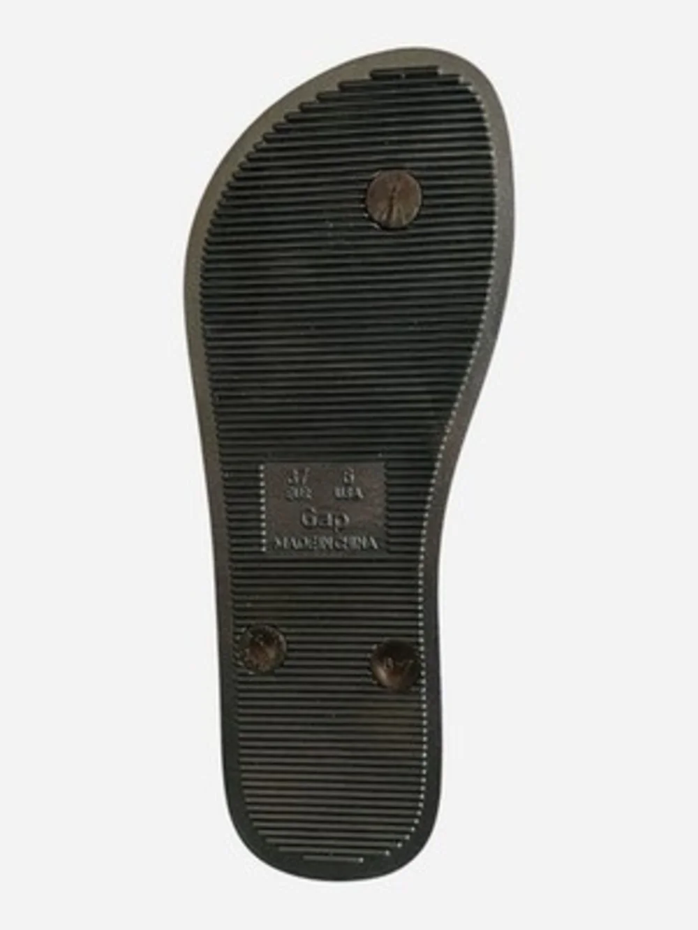 Gap Womens Size 6 Metallic Pewter Flip Flops Sandals NWOT